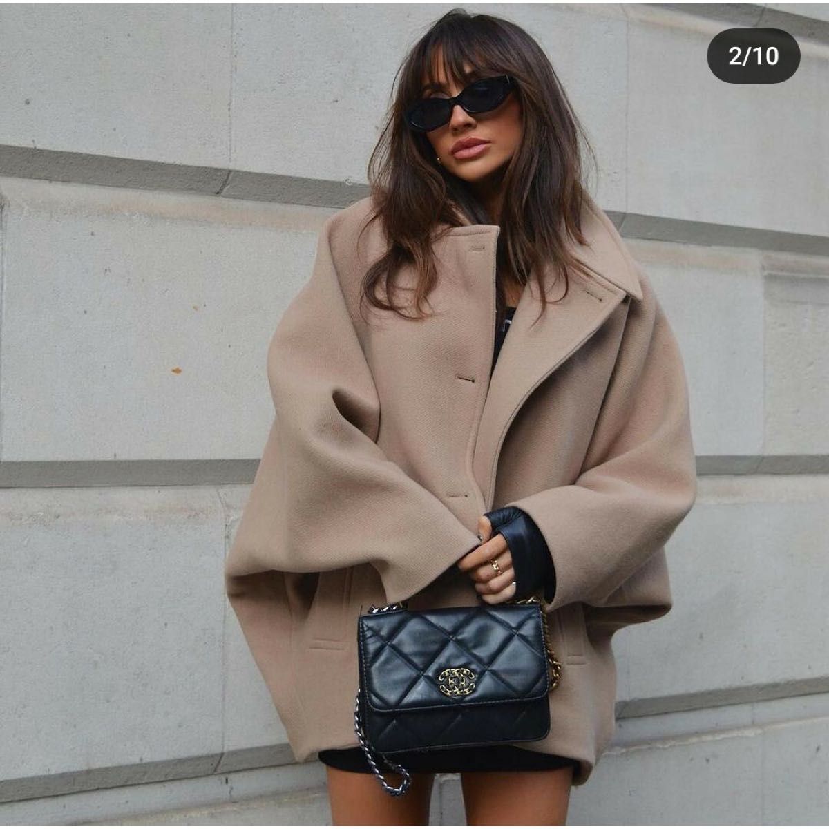 大人気 ZARA ZW COLLECTION ショート ウールブレンド コート XXS P