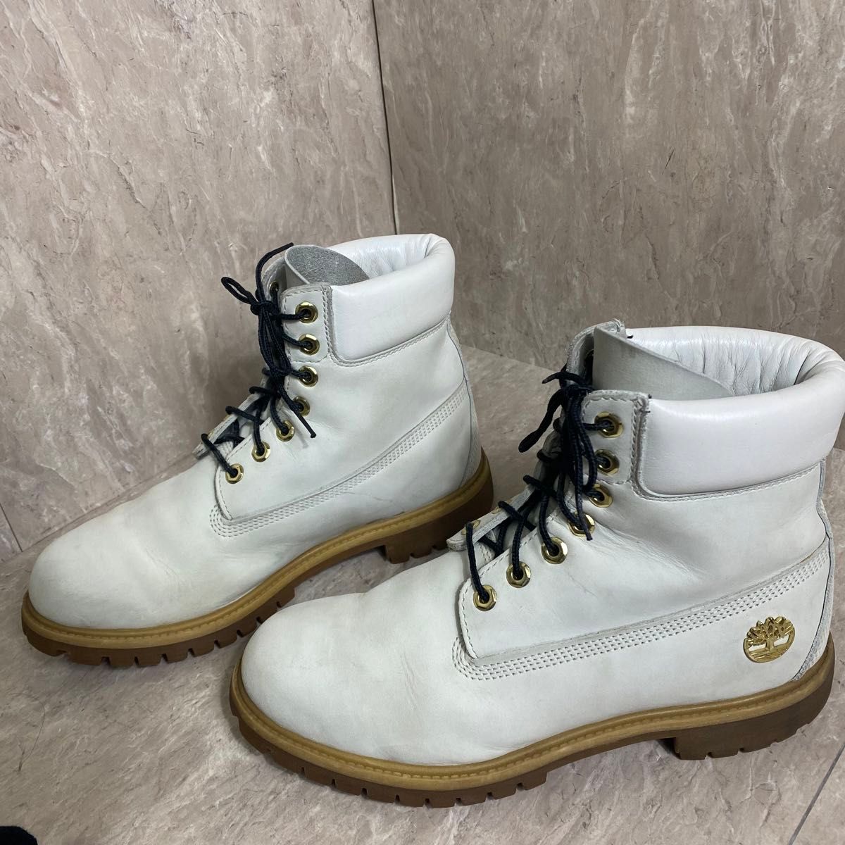 Timberland 6インチ プレミアムブーツ 28 5ホワイトヌバック