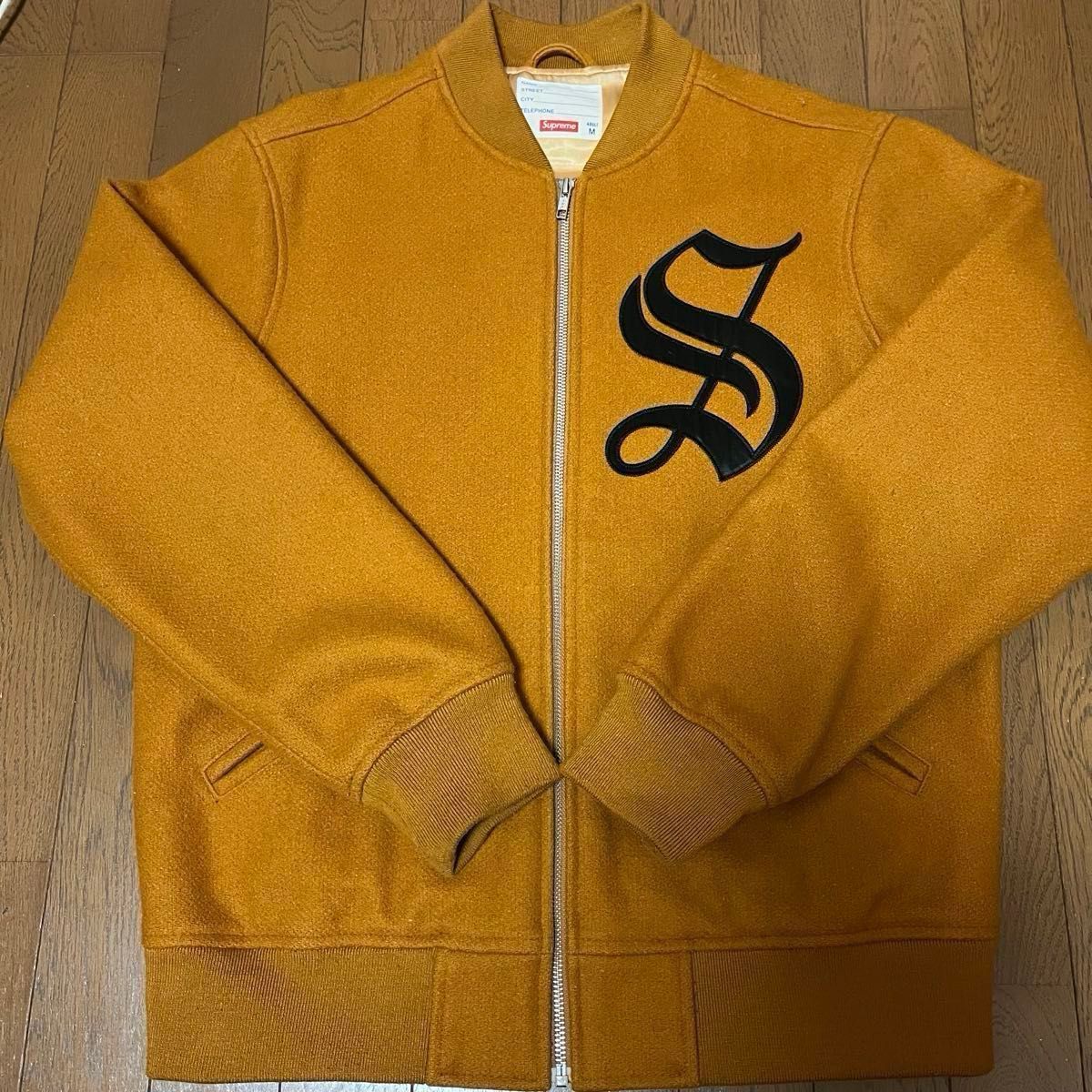 supreme old english zip varsity jacket M ジャケット 刺繍｜Yahoo