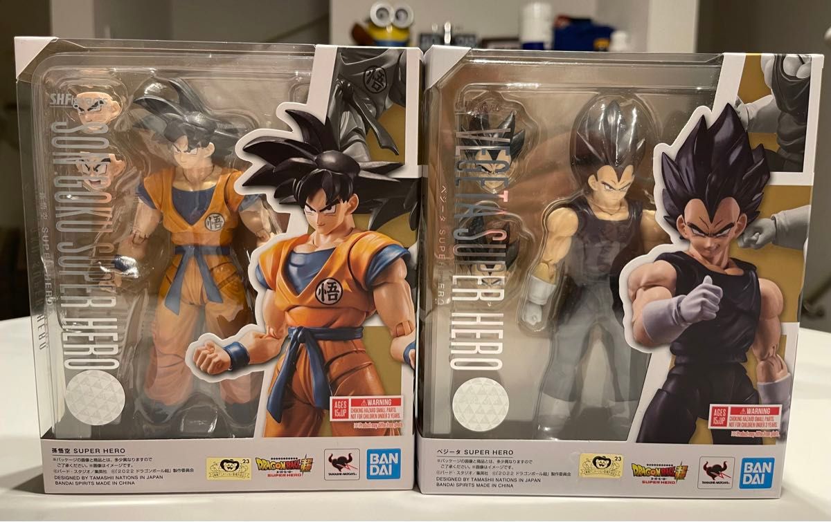 S H フィギュアーツ ドラゴンボール超 孫悟空 ベジータ SUPER HERO 2体