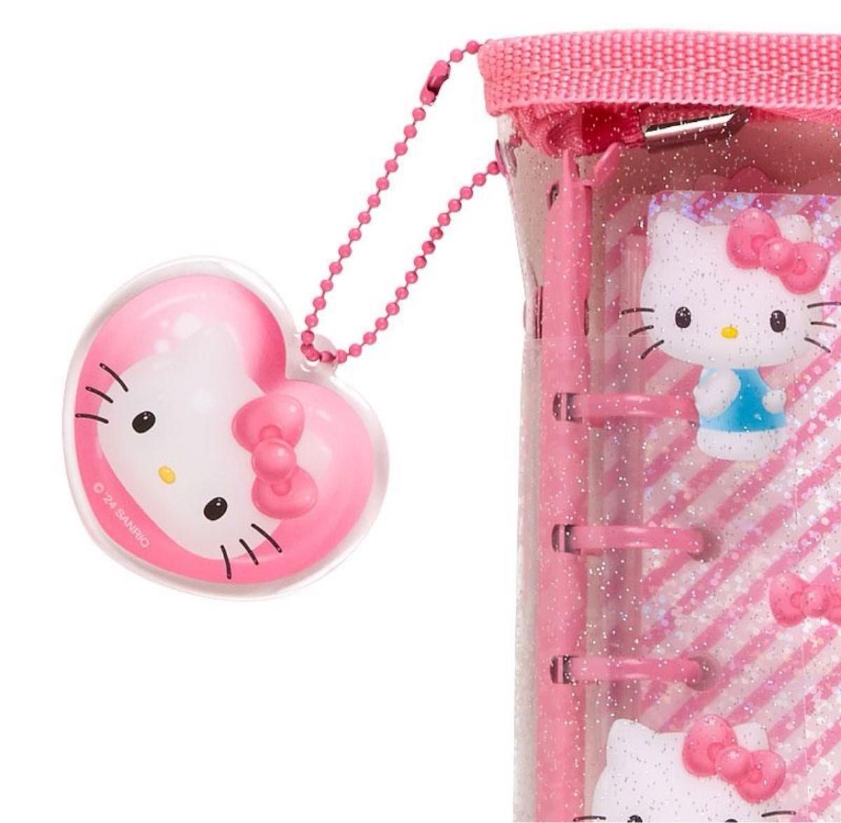 未使用］ハローキティ クリアバインダー（クリアでぷっくり3D