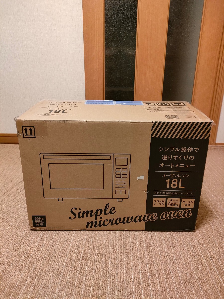 未使用 18L 電子オーブンレンジ PPIT-OV18-WH 送料無料 長期保証付き