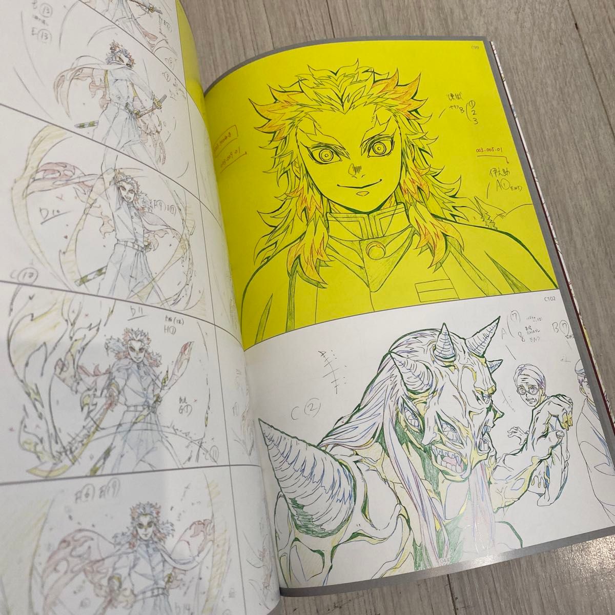 鬼滅の刃 原画集 アニメーション原画集 無限列車編 煉獄 煉獄杏寿郎