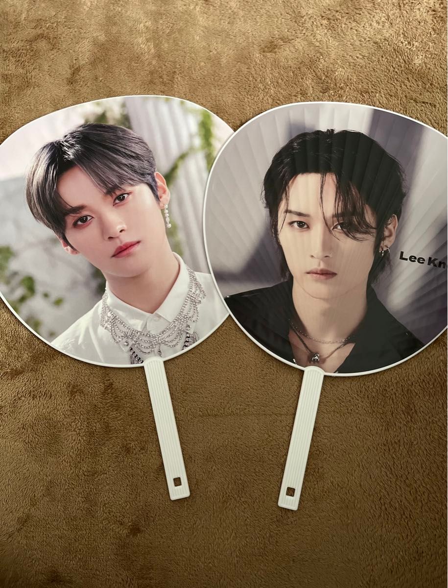 StrayKids Leeknow リノうちわケースとうちわ2枚セット スキズうちわ