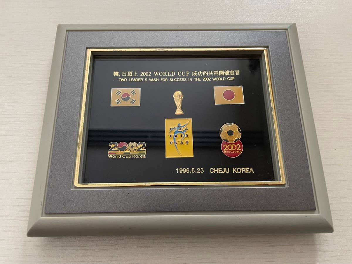 日韓W杯 日韓 FIFAワールドカップ2002 ピンバッチ 額付き ピンズセット