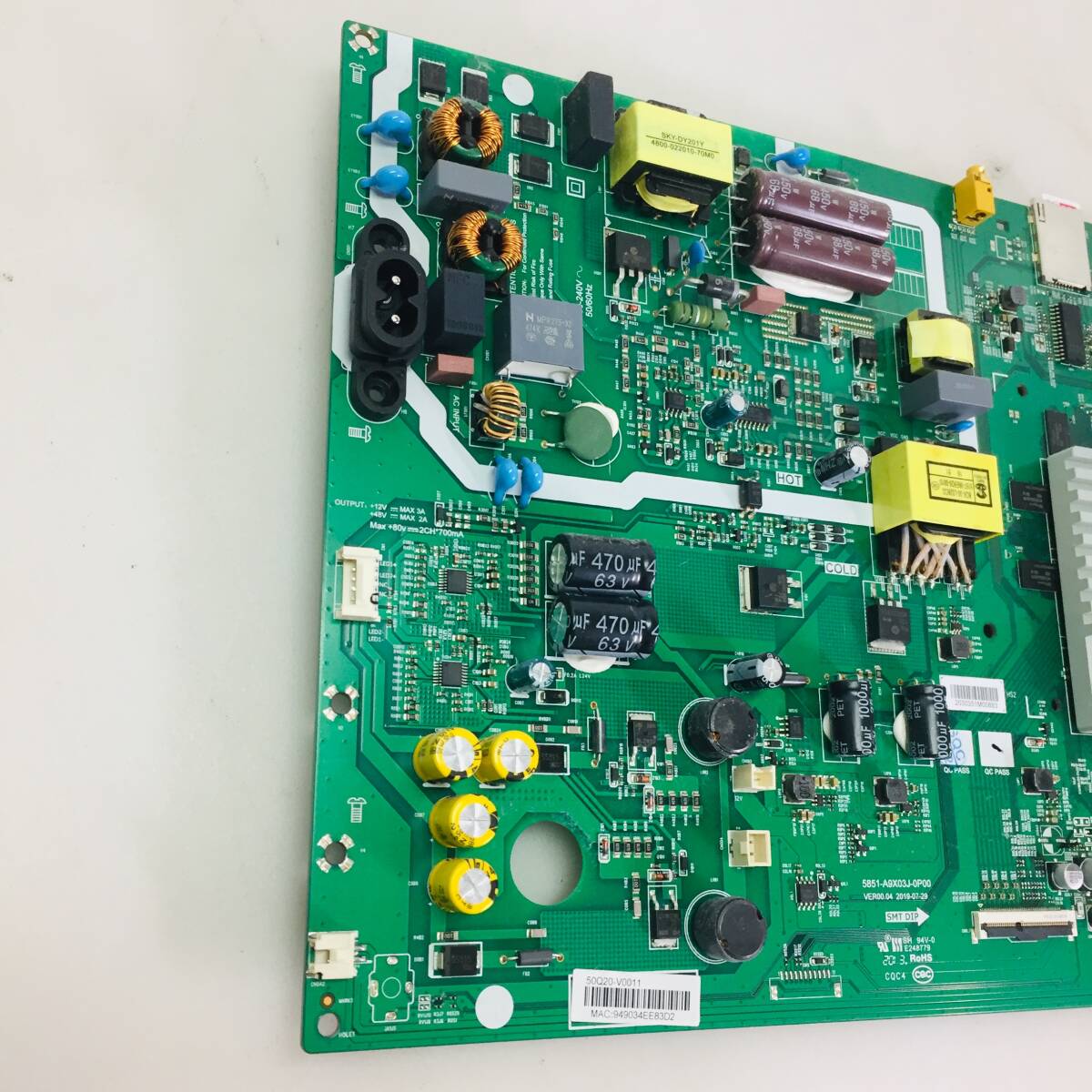 GREEN HOUSE 50型 液晶テレビ GH-TV50BG-BK メイン基板【動作品・miniB