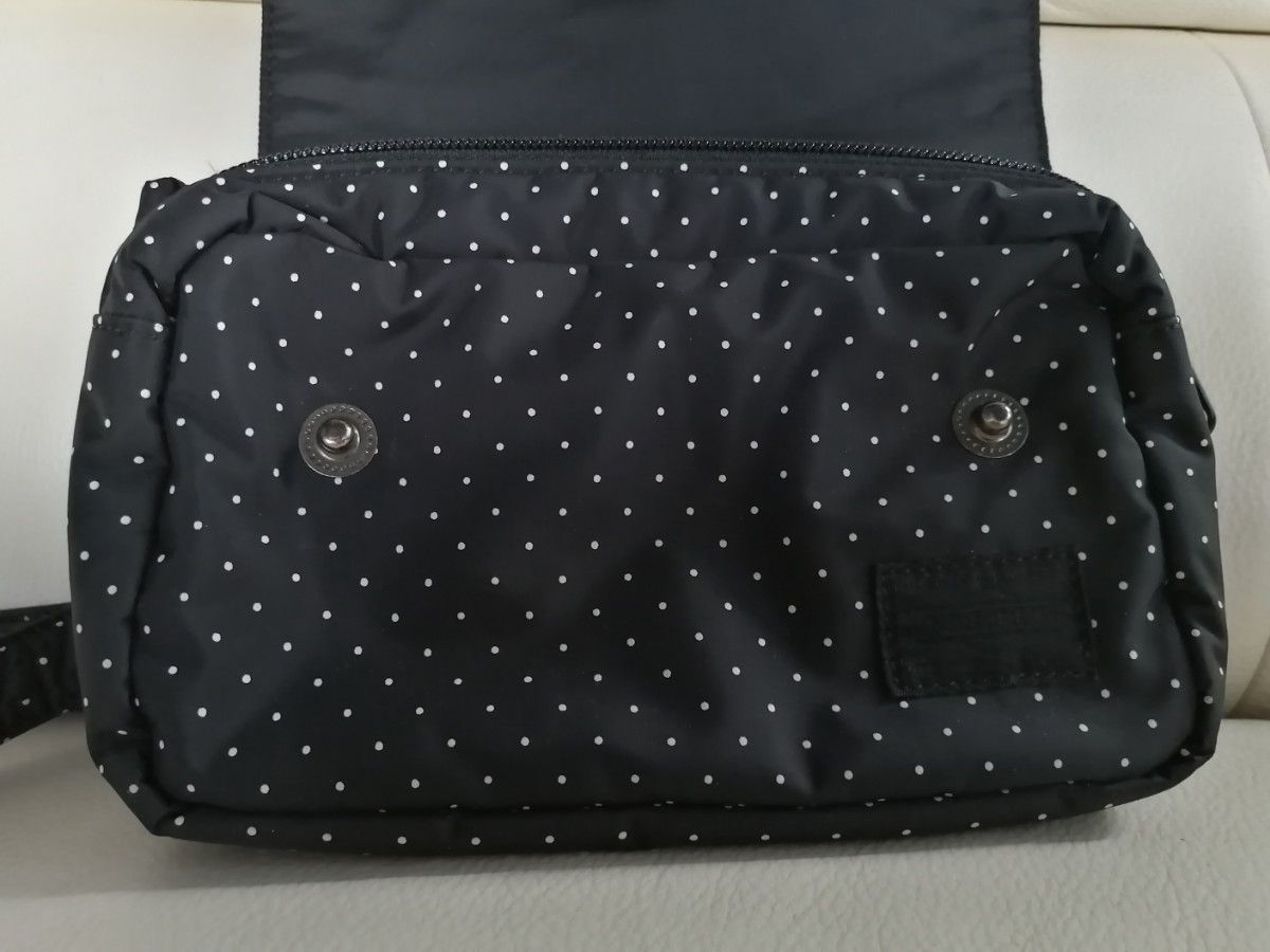HEAD PORTER ヘッドポーター ショルダーバッグ 財布 ドット柄 黒