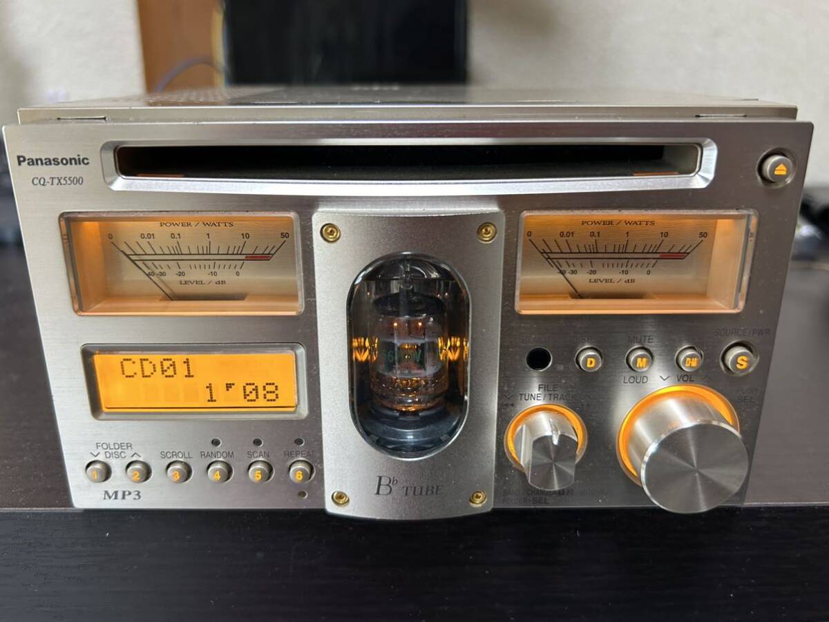 Panasonic CQ-TX5500D CD AM/FM AUX 真空管アンプ 動作品 希少人気機種
