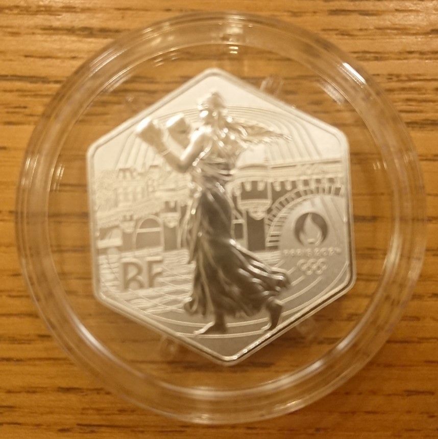 フランス パリ2024 オリンピック開催記念 六角形 10ユーロ リバース