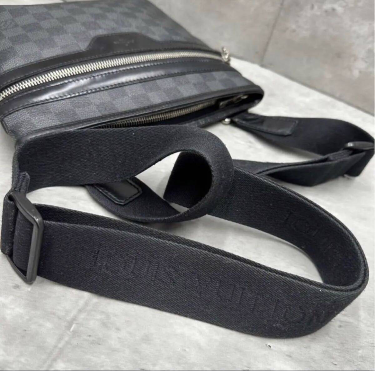 鑑定済 LOUIS VUITTON ルイヴィトン メンズ トマス ダミエ グラ