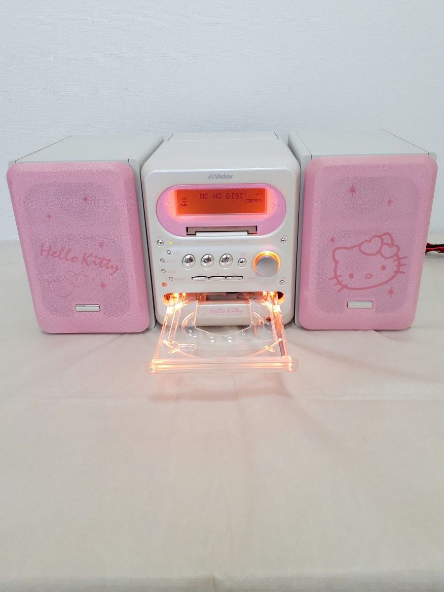 Victor KT-UXQ10 ハローキティ コンポ CD MD ラジオ カセットリモコン