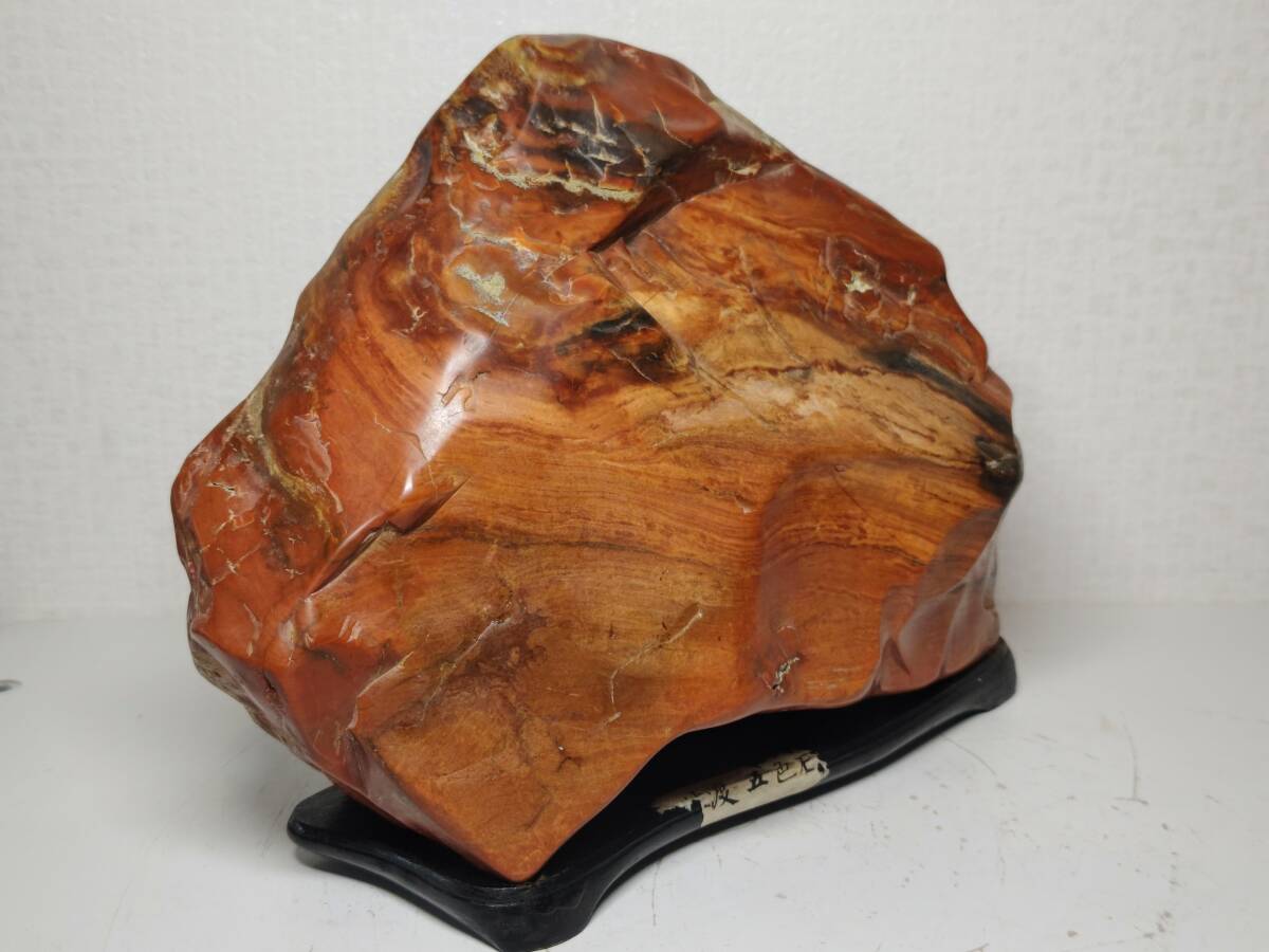 佐渡産】 6kg 五色石 赤石 赤玉石 原石 鑑賞石 碧玉 ジャスパー 自然石