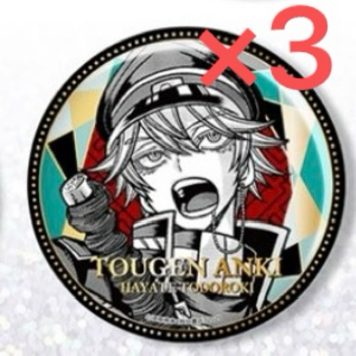 桃源暗鬼 鳥飼羽李 メタリック缶バッジ 5個 TSUTAYA 秋田書店 桃源暗鬼