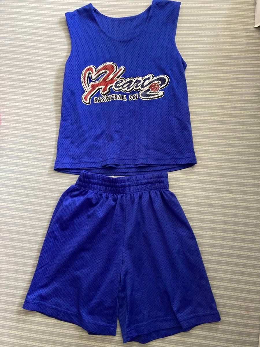 バスケットスクールハーツ ユニフォーム 上下セット130 中古｜Yahoo