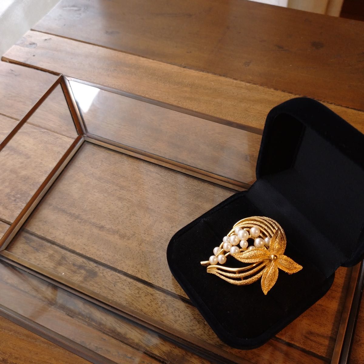 希少美品 TRIFARI ヴィンテージ ブローチ フラワー ボタニカル