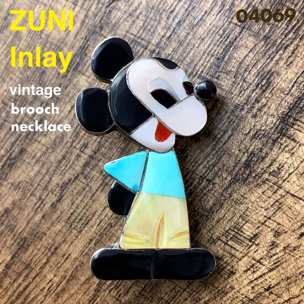 希少 Zuni ズニ族 ミッキーマウス Mickey インディアンジュエリー