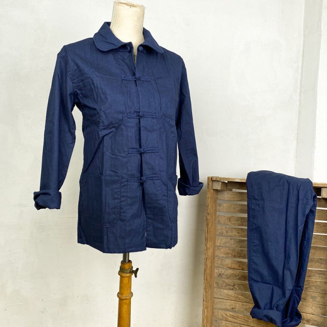 フレンチチャイナ セットアップ 紺 French China デッドストック