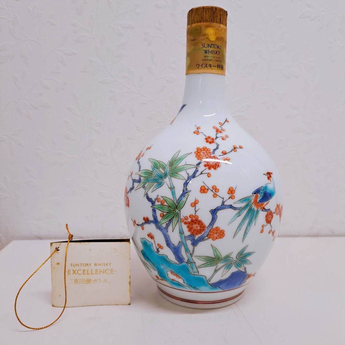サントリー ウイスキー 特級 EXCELLENCE 有田焼 陶器ボトル 錦鶏菊梅竹