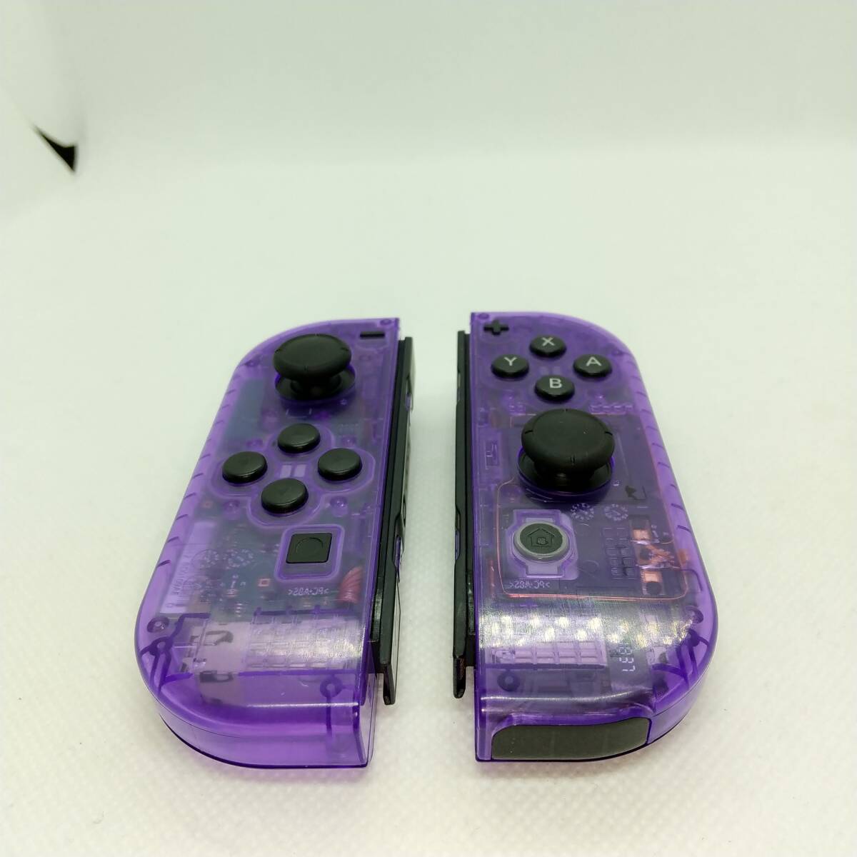 外装カスタム】①Switch ジョイコン クリアパープル 左右LR 任天堂純正