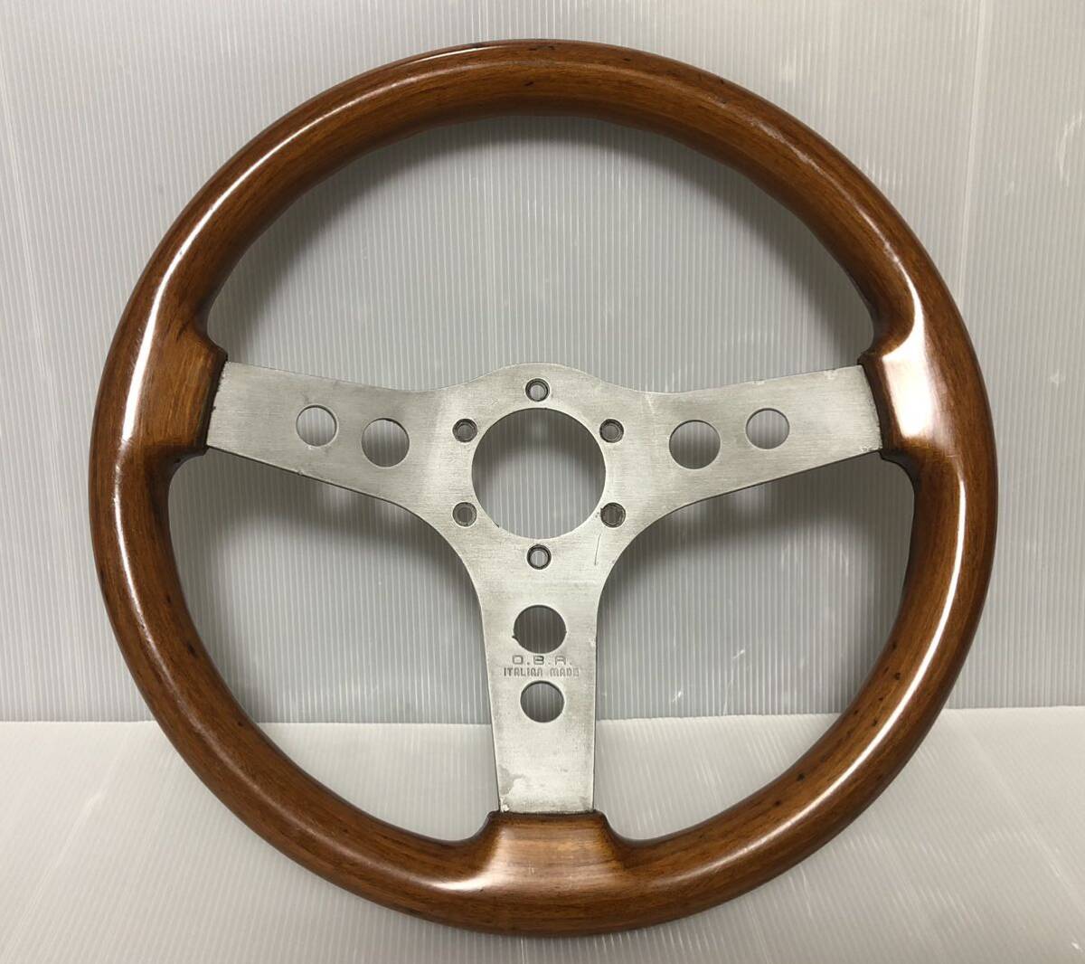 Yahoo!オークション - 当時物 希少 OBA 丸穴 ウッドステアリング ハン