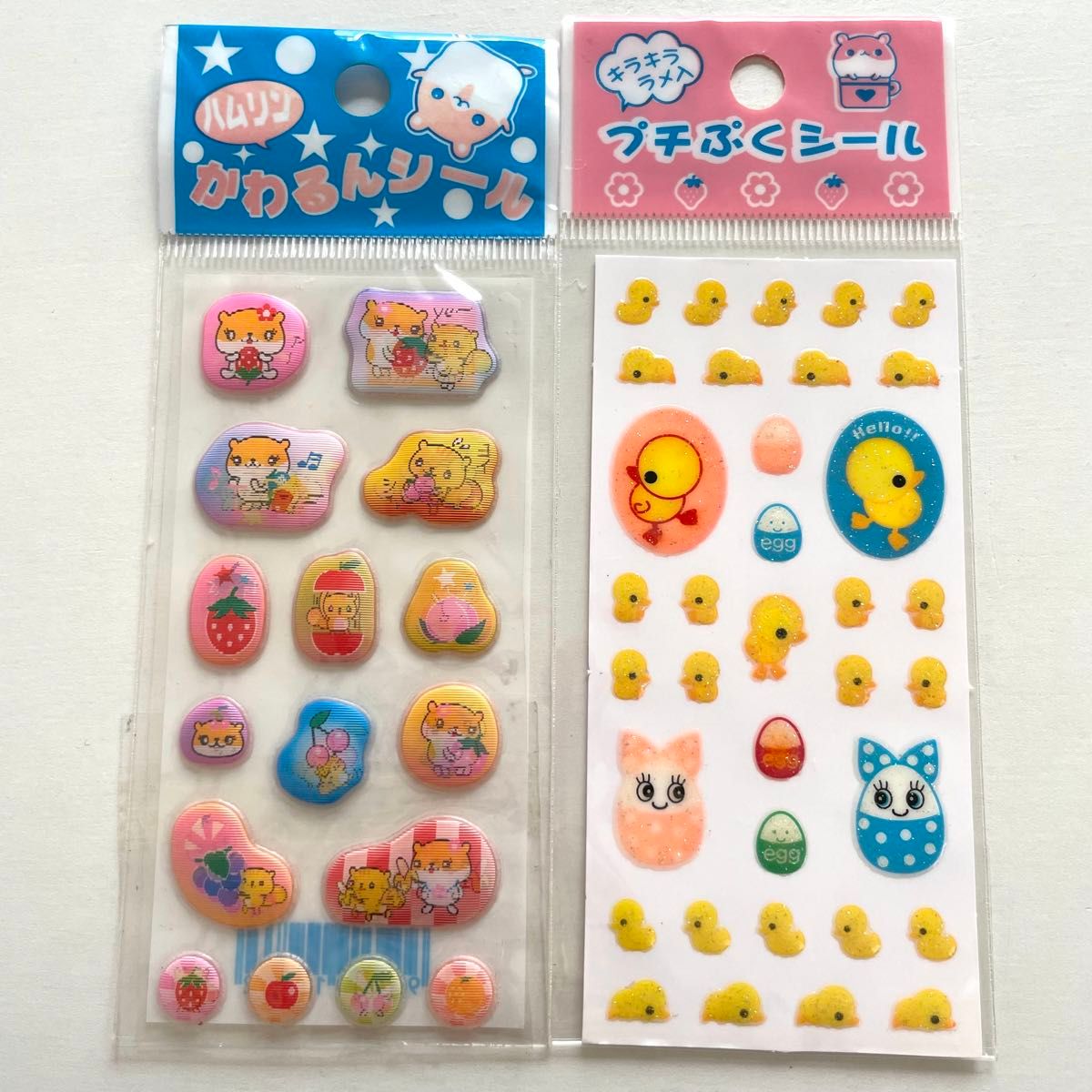 平成レトロ レモン株式会社 ぷっくりシール ハムスター ひよこ くま