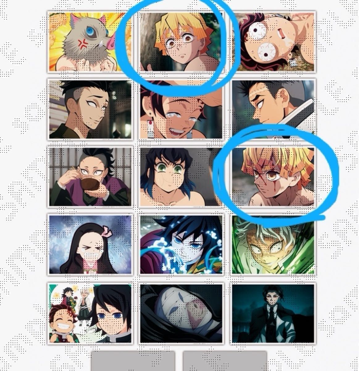 鬼滅の刃 我妻善逸 柱稽古編 第七話 場面写ランダム ブロマイド くじ