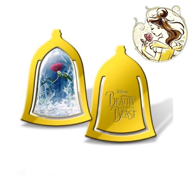 美女と野獣 ガラスケースの薔薇のブックマーク 本 読書 しおり 栞