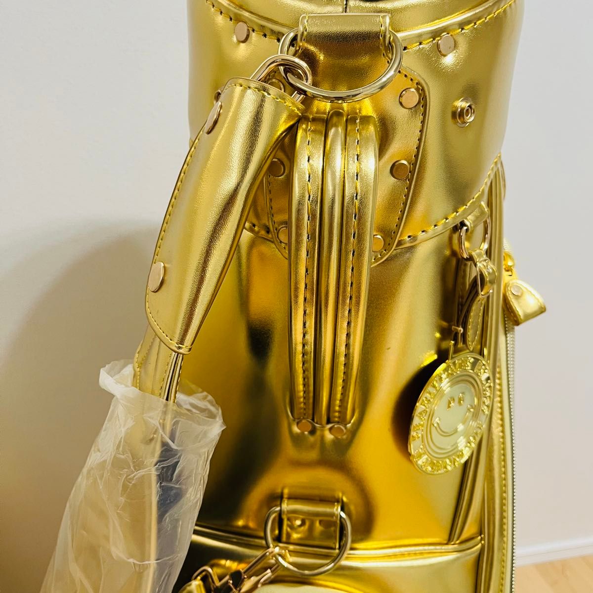 新品未使用】 パーリーゲイツ ゴールド キャディバッグ 送料無料