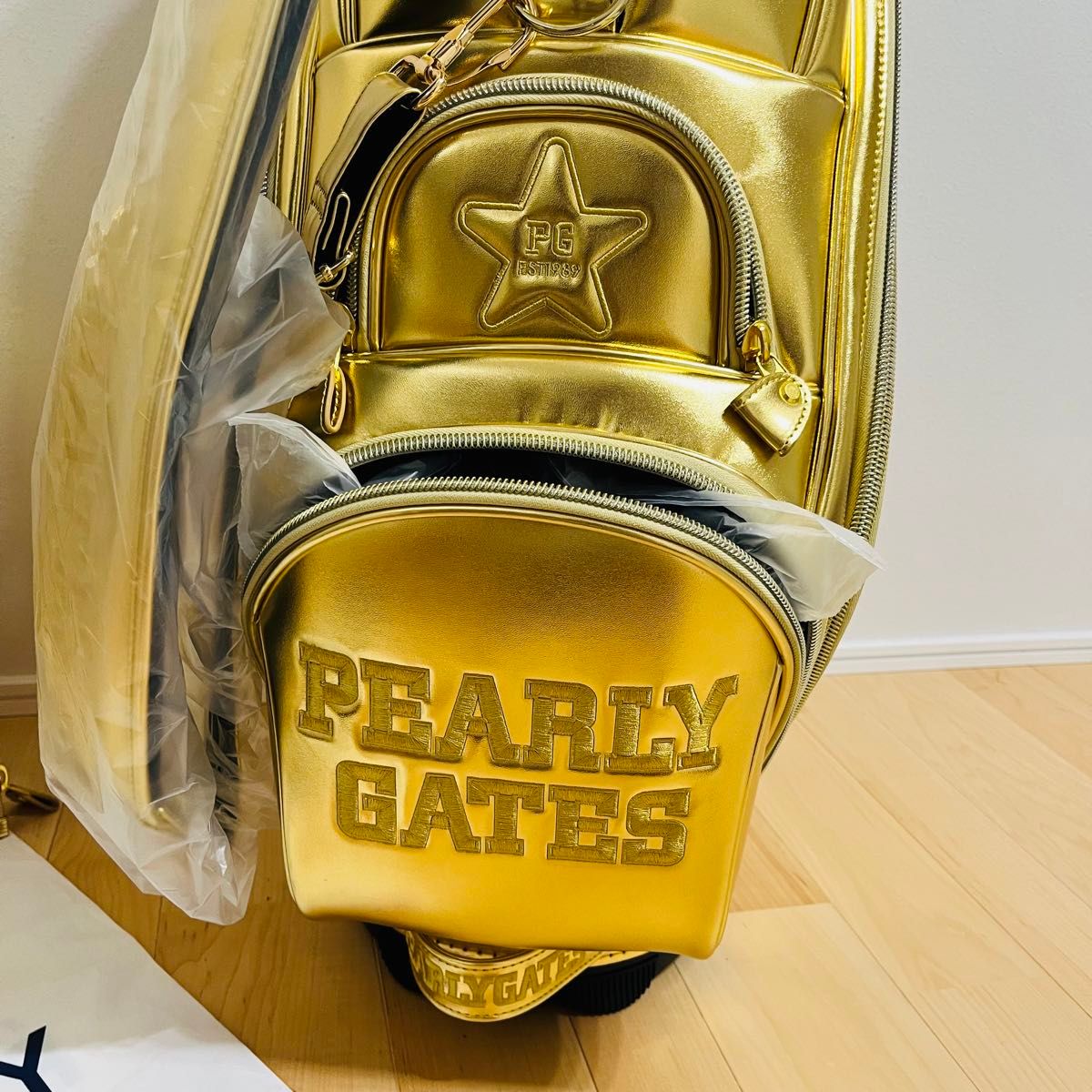 新品未使用】 パーリーゲイツ ゴールド キャディバッグ 送料無料