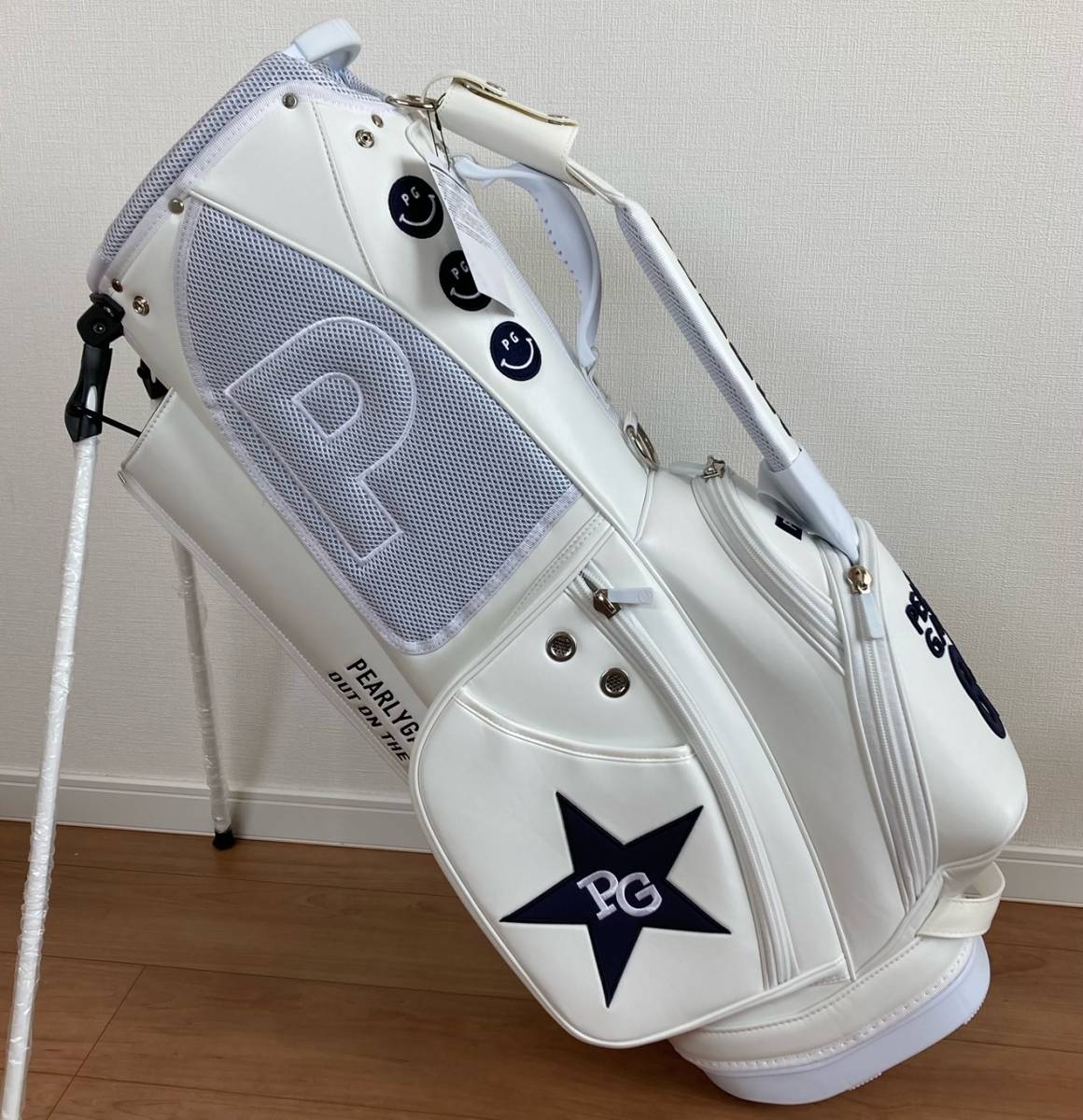 新品 パーリーゲイツ 【定番】合皮スタンド式 キャディバッグ(UNISEX