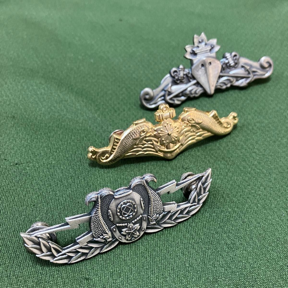 海上自衛隊の徽章3種セット 潜水員徽章 潜水艦徽章 水上艦徽章｜Yahoo