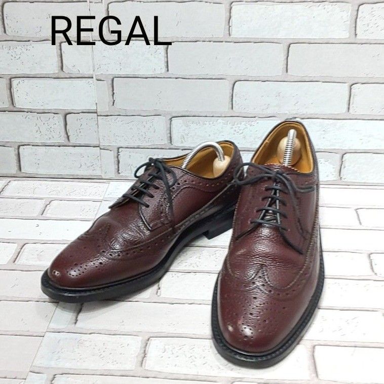 REGAL】 リーガル ウイングチップ メダリオン ドレスシューズ 革靴