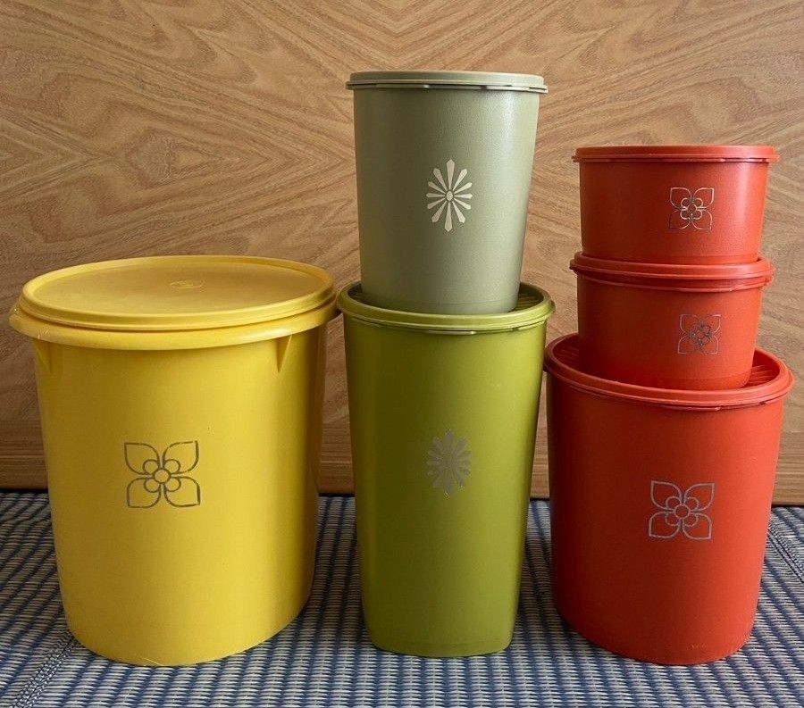 Tupperware】マキシデコレーター ジャイアント 6個セット レトロ