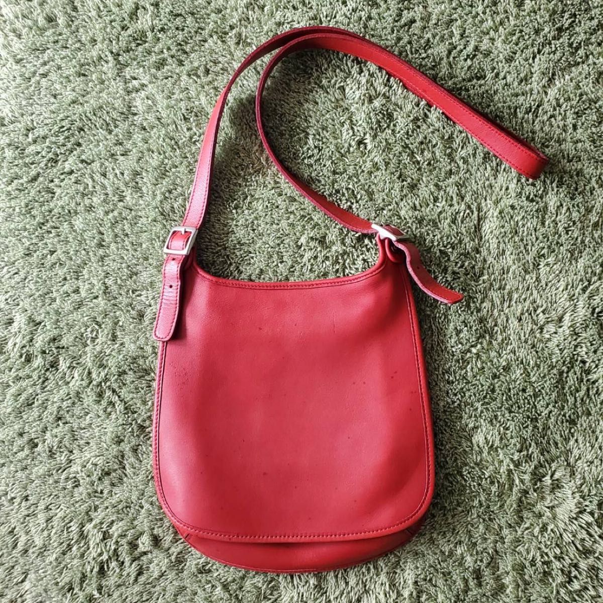 オールドコーチ フラップショルダーバッグD-9135 赤レッド