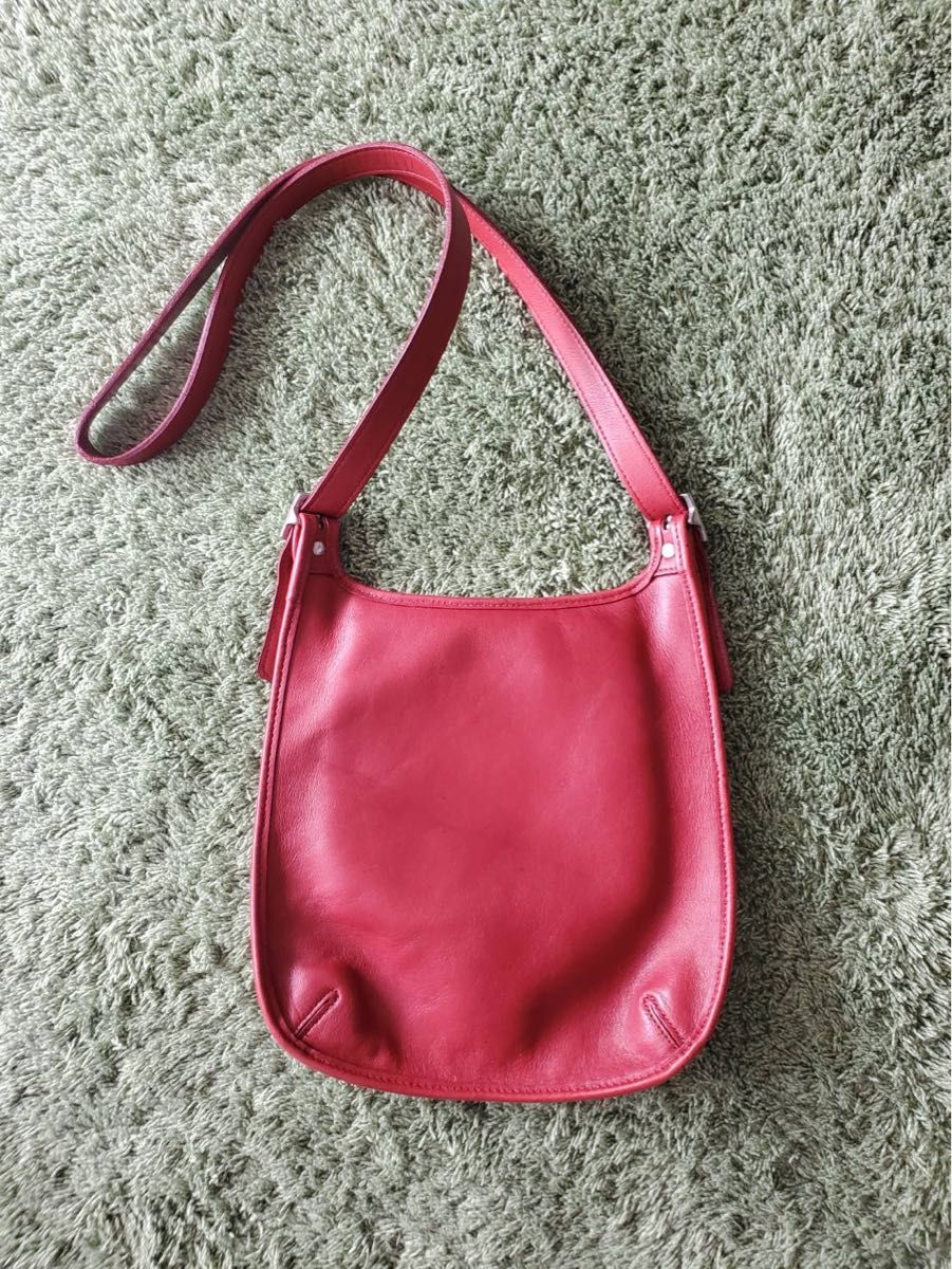 OLD COACH レザーメモ帳 赤 ビンテージ OLD COACH レザーメモ帳 赤