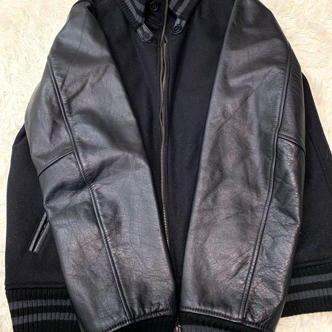 希少 XL ビームスハート【極上の袖 牛革 切替】 BEAMS HEARTスタジャン