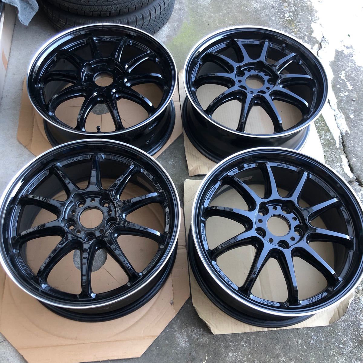 Yahoo!オークション - 引き取り限定 WORK EMOTION ZR10 4本 ブラック 1