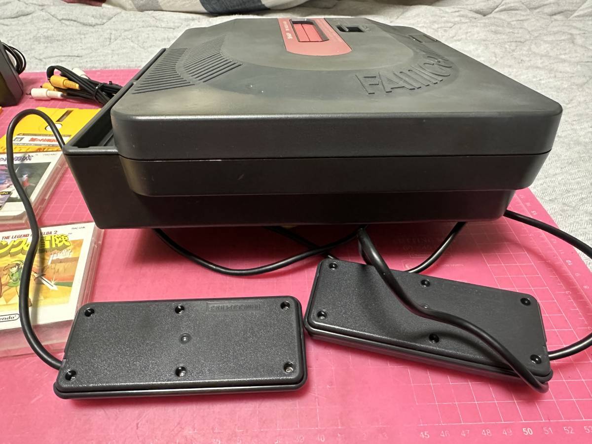 FC AN-500B ツインファミコン改 黒 前期 ディスクシステム 本体 カード