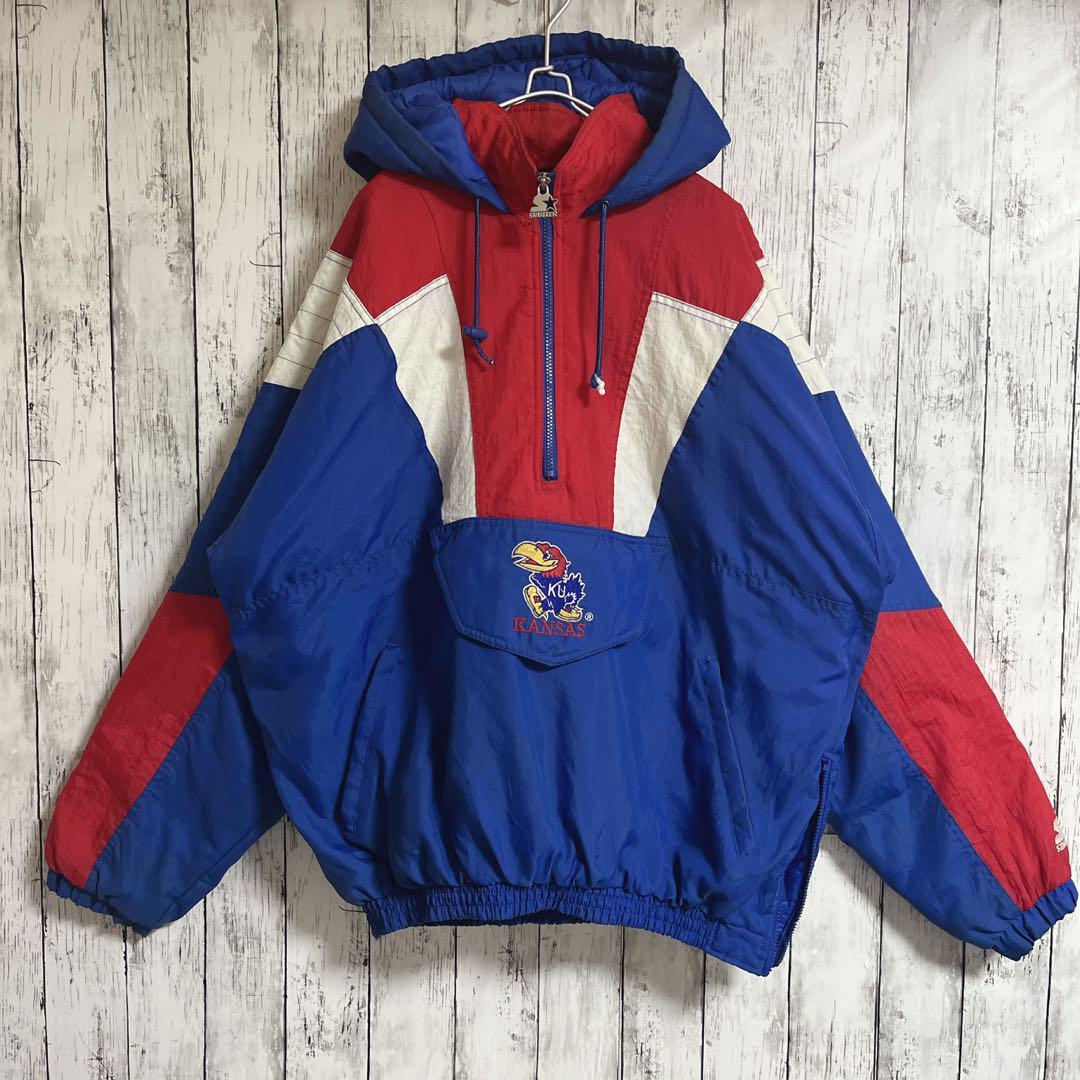 90's STARTER スターター アノラックパーカー ハーフジップ 2XL 中綿