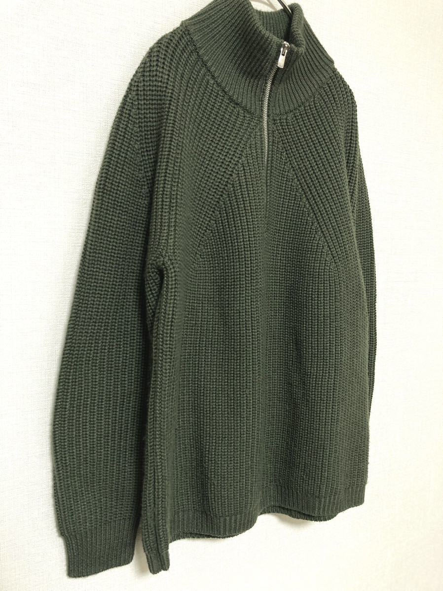 バトナー BATONER シグネチャーハーフジップ ウール ニット セーター