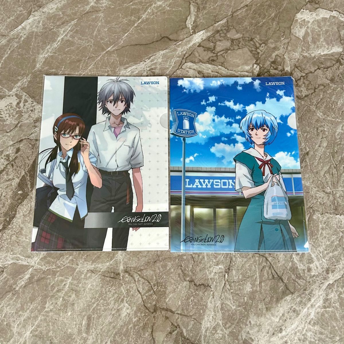 新品】非売品 エヴァンゲリオン ローソン コラボ クリアファイル 2枚