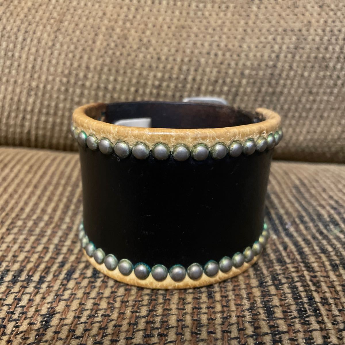 希少 初期アーカイブ『WOLF'S HEAD』50mmスタッズ付きレザー