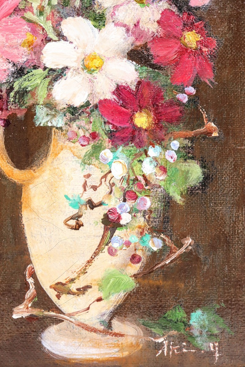 Yahoo!オークション - 真作 山本亜稀 油彩「野の花」画寸 SM 東京都出