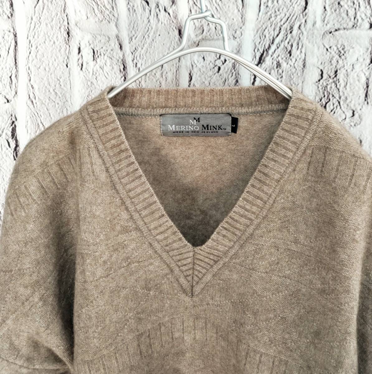 送料無料 ニュージーランド製 MERINO MINK ポッサムファー ニット