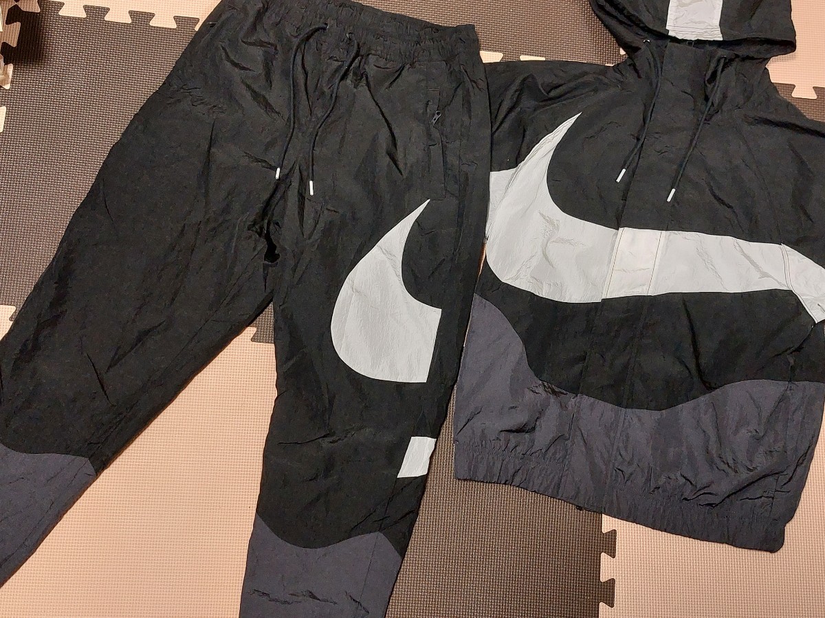 NIKE XLサイズ ビッグ スウッシュ ウーブン セットアップ 上 下 送料