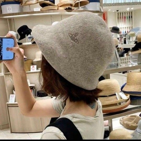 新品 Vivienne Westwood バスク クロッシェ モカブラウン ハット 帽子