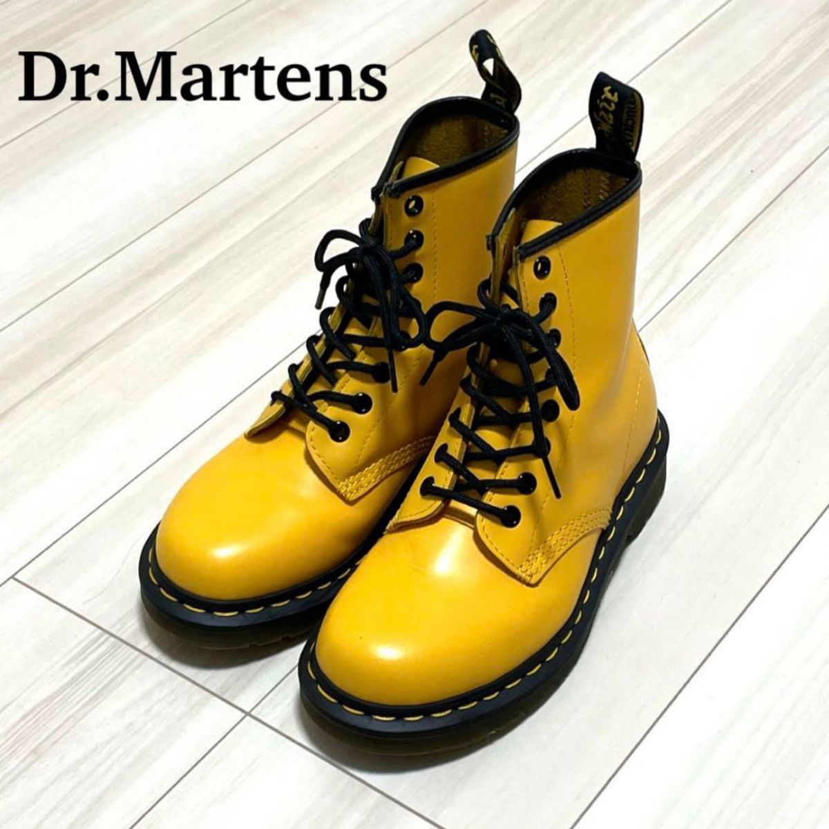Dr Martens ドクターマーチン 8ホール ブーツ イエロー UK3｜Yahoo