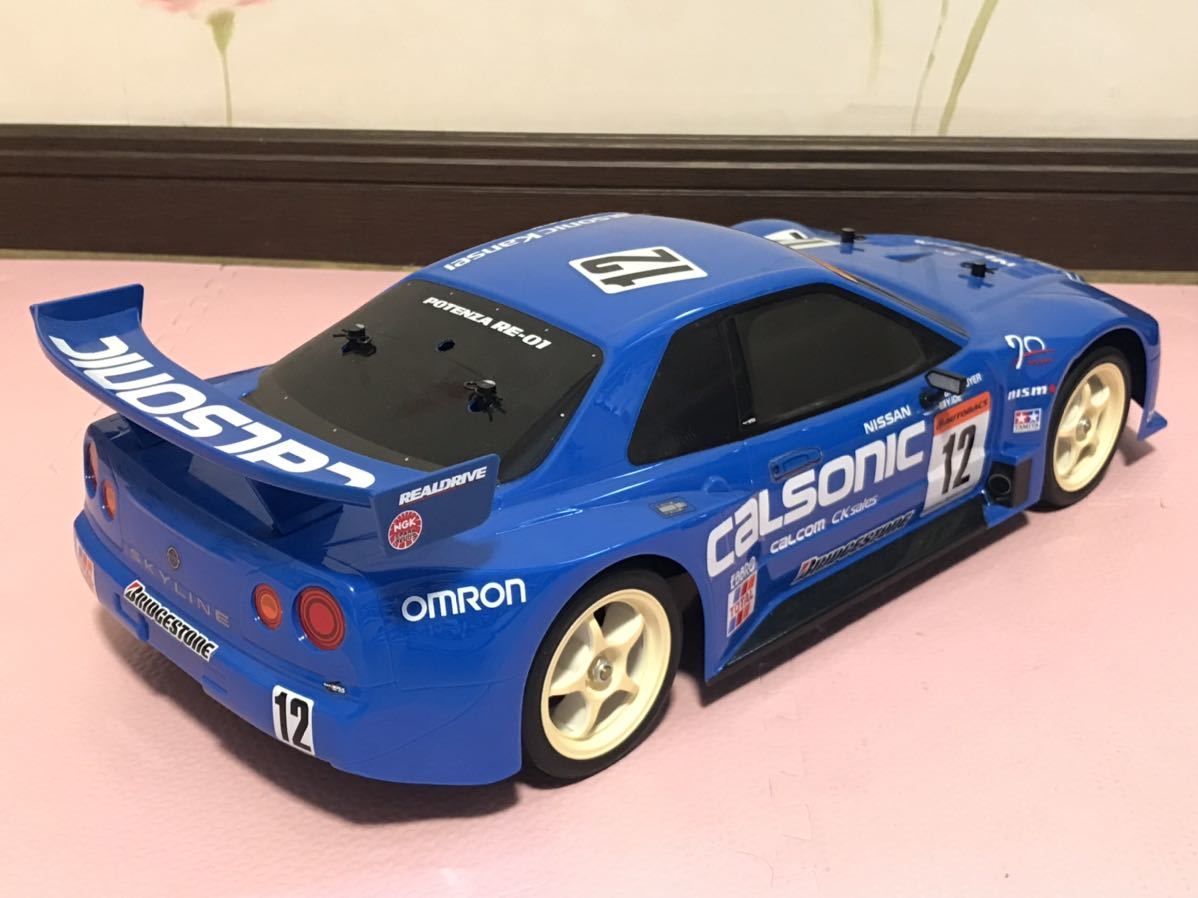 送料無料 未走行 1/10 タミヤ スカイライン GT-R R34 カルソニック