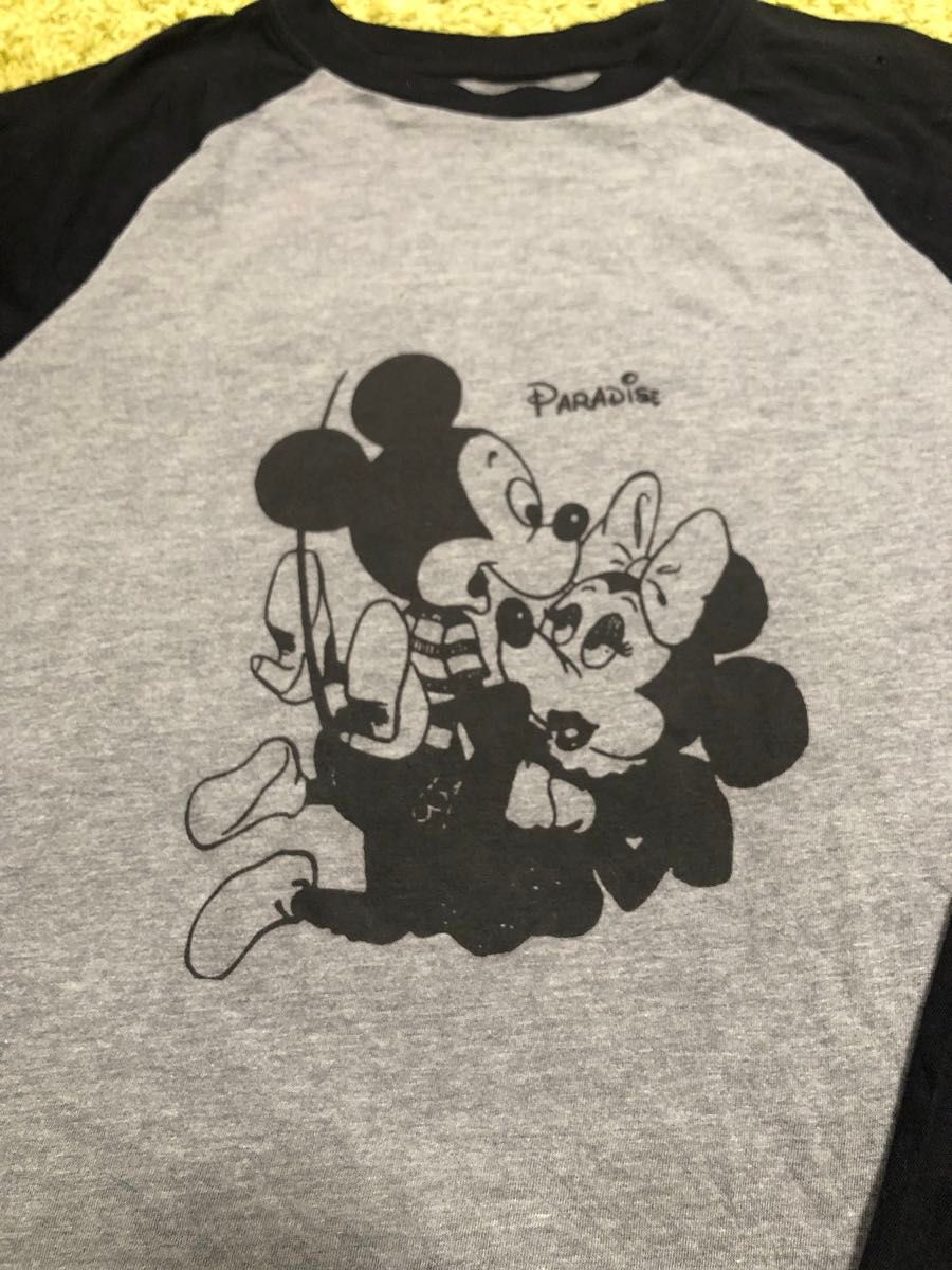 レア ミッキーマウス エロラグランTシャツ XL Disney ディズニー