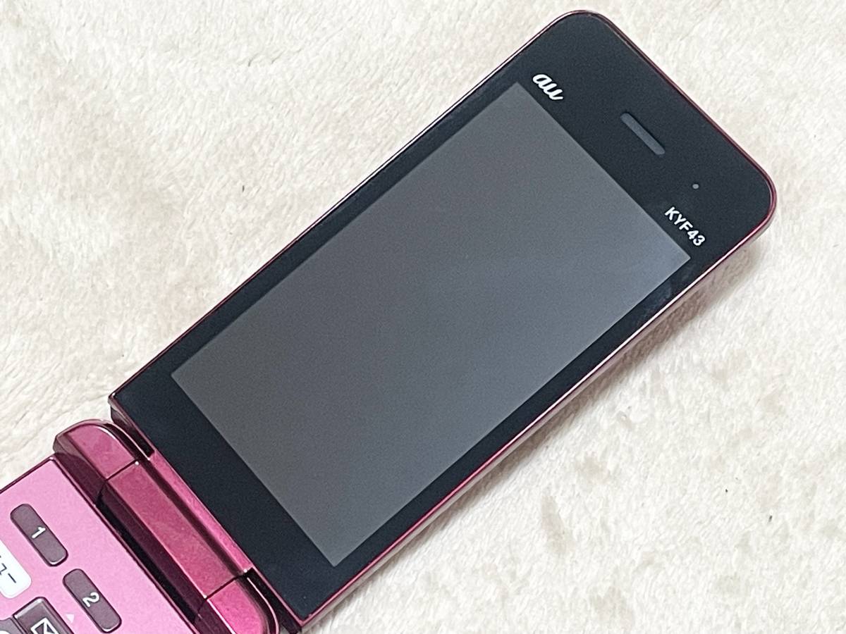 即決【充電器付】au 防水かんたんケータイライト KYF43 microSDカード